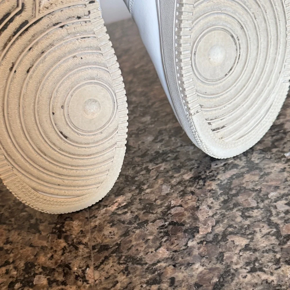 Nike Men's White and Black Air Force one Sneakers 9